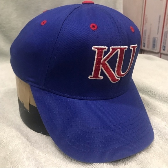 Captivating Headgear - University of Kansas Jayhawks Adjustable Ball Cap - Picture 8 of 12